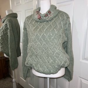 Vintage Bobbie Brooks Cottagecore Hand Knitted Sweater Size M